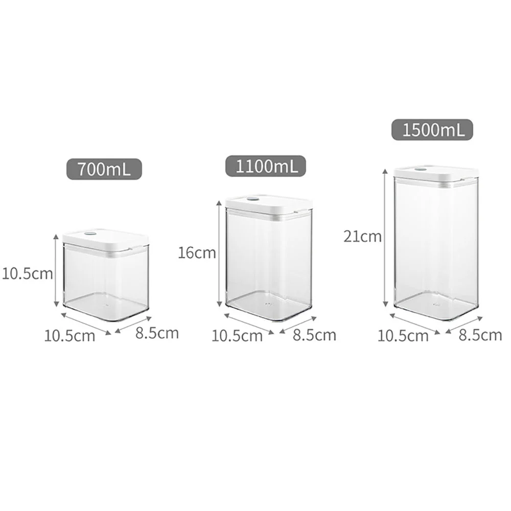 FaSoLa Rectangular Airtight Container White 1500ml - Image 2