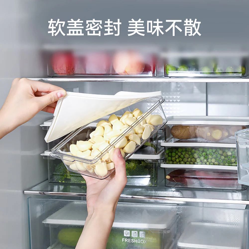 FaSoLa Refrigerator Storage Box - Transparent, 1L - Image 4