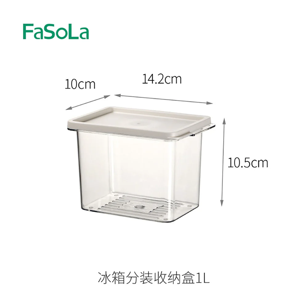 FaSoLa Refrigerator Storage Box - Transparent, 1L - Image 5
