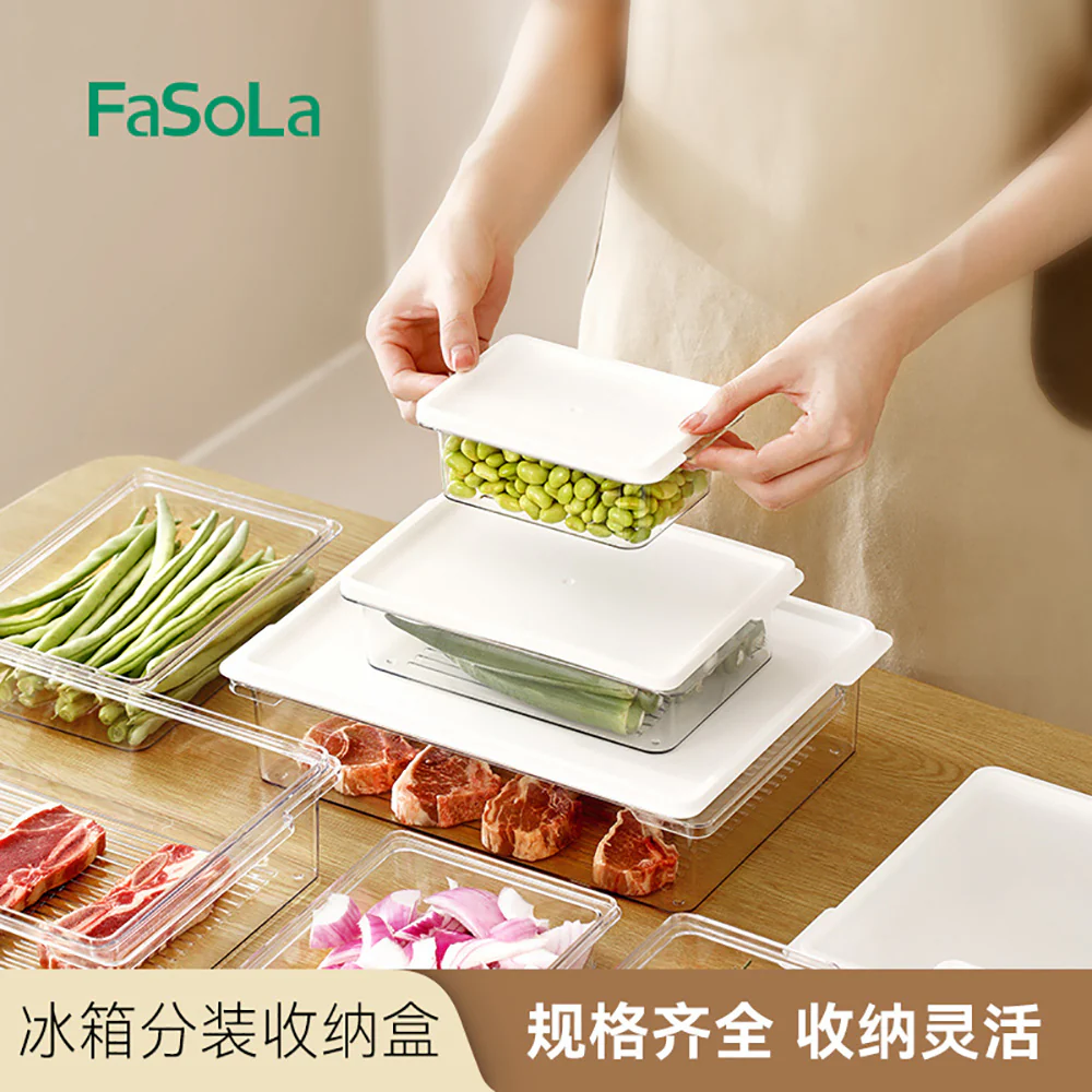 FaSoLa Refrigerator Storage Box - Transparent, 480ml - Image 2