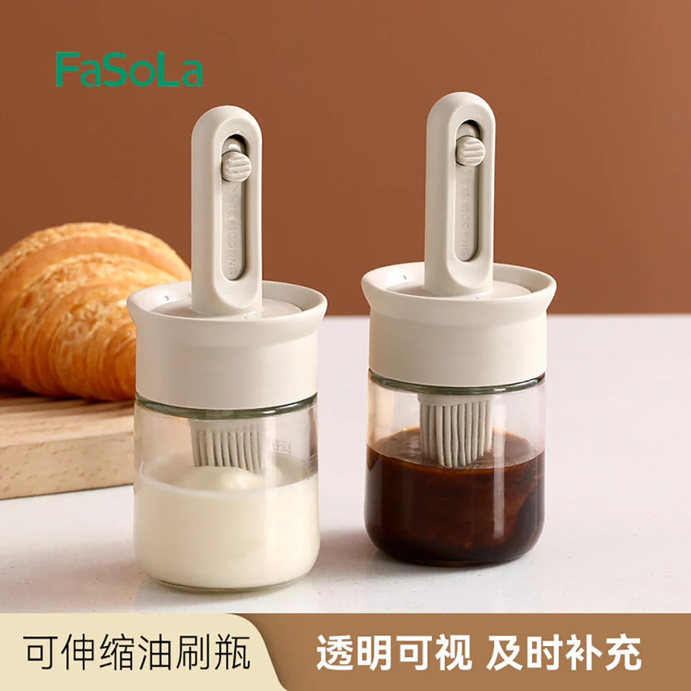 FaSoLa Retractable Oil Brush Bottle - Beige, 150ml - Image 3