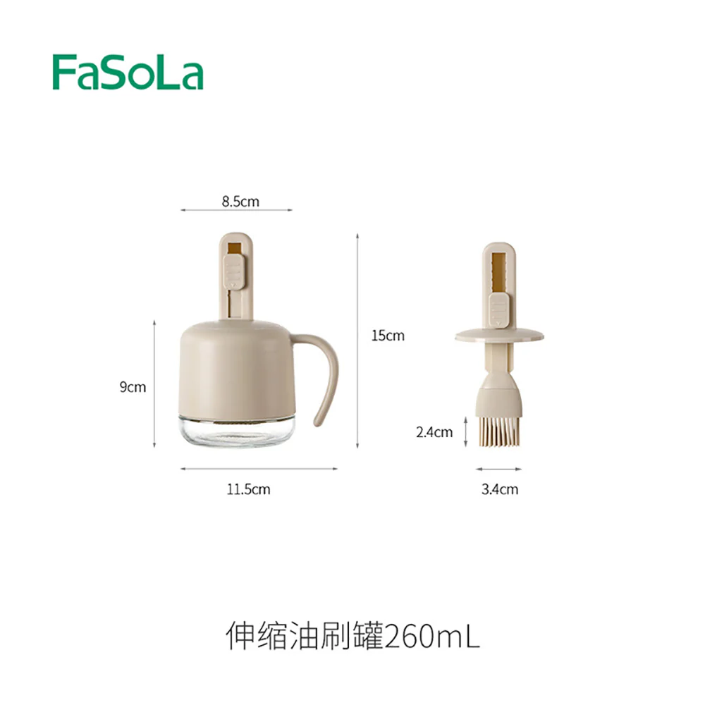FaSoLa Retractable Oil Brush Container - Beige - Image 5
