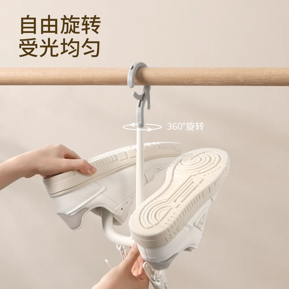 Fasola Rotating Shoe Drying Rack - White - Image 4