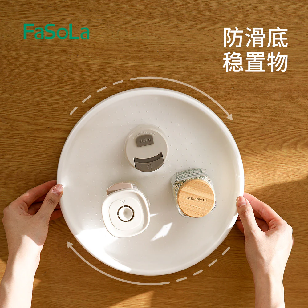 FaSoLa Rotating Storage Rack - White, Small, 25cm Diameter - Image 2