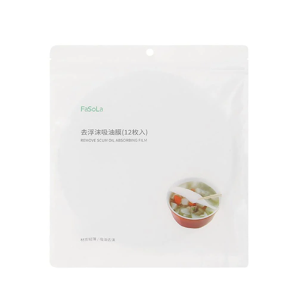 FaSoLa Scum and Oil Absorbing Film - 12 Pieces, 20cm Diameter - Image 6