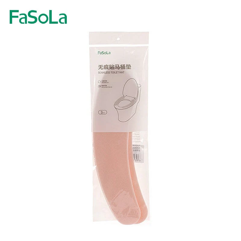 FaSoLa Seamless Toilet Seat Mats - Green, 37x9cm, 3 Pairs - Image 5