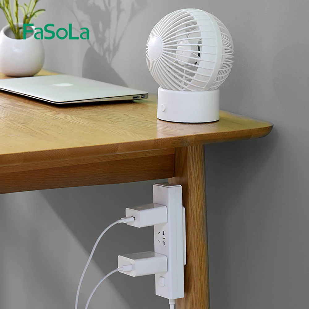 FaSoLa Self-Adhesive Power Strip Holder - White, 2 Pack - Image 2