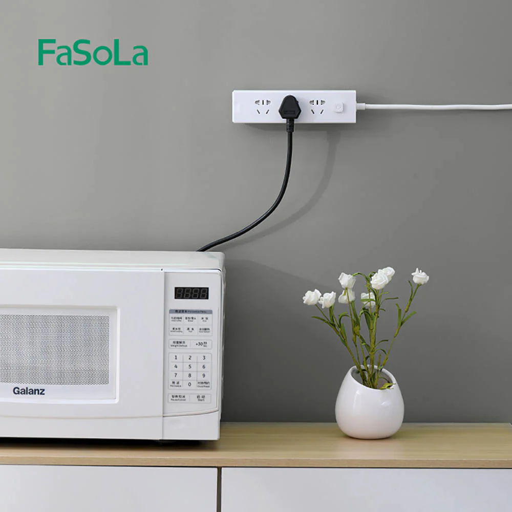 FaSoLa Self-Adhesive Power Strip Holder - White, 2 Pack - Image 4
