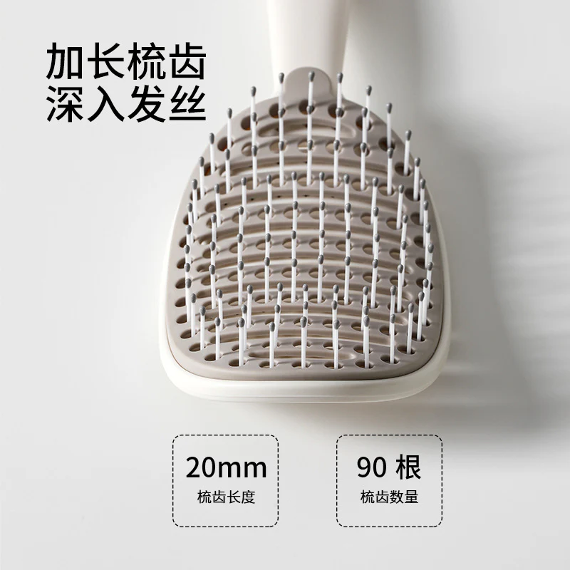 FaSoLa Self-Cleaning Detangling Brush - White - Image 3