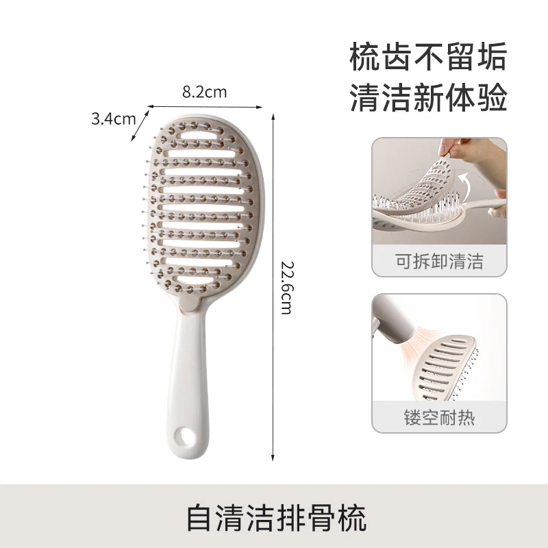FaSoLa Self-Cleaning Detangling Brush - White - Image 5