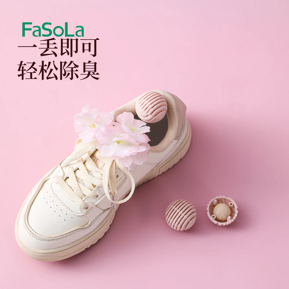 FaSoLa Shoe Deodorant Balls - Sakura White Peach Scent, Pink, 6 Pieces - Image 3