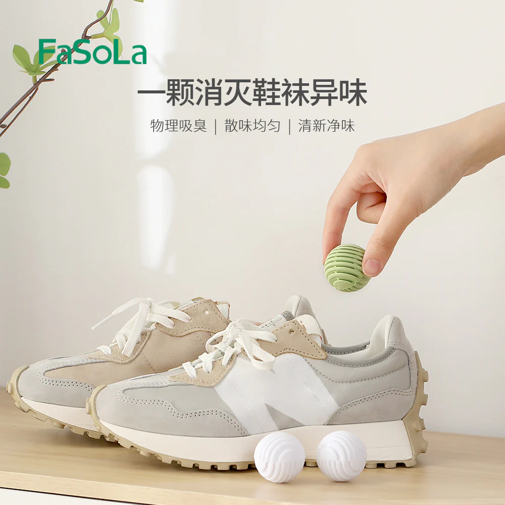 FaSoLa Shoe Deodorizer Balls - Mint Scent, 6 Pieces, 3.5cm Diameter - Image 2