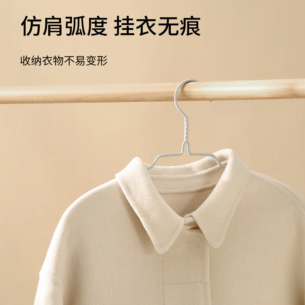 FaSoLa Shoulder Protecting Plastic Coated Hangers - Pack of 10 - Image 2