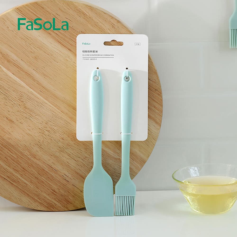 FaSoLa Silicone Brush and Spatula Set - Olive Green - Image 3
