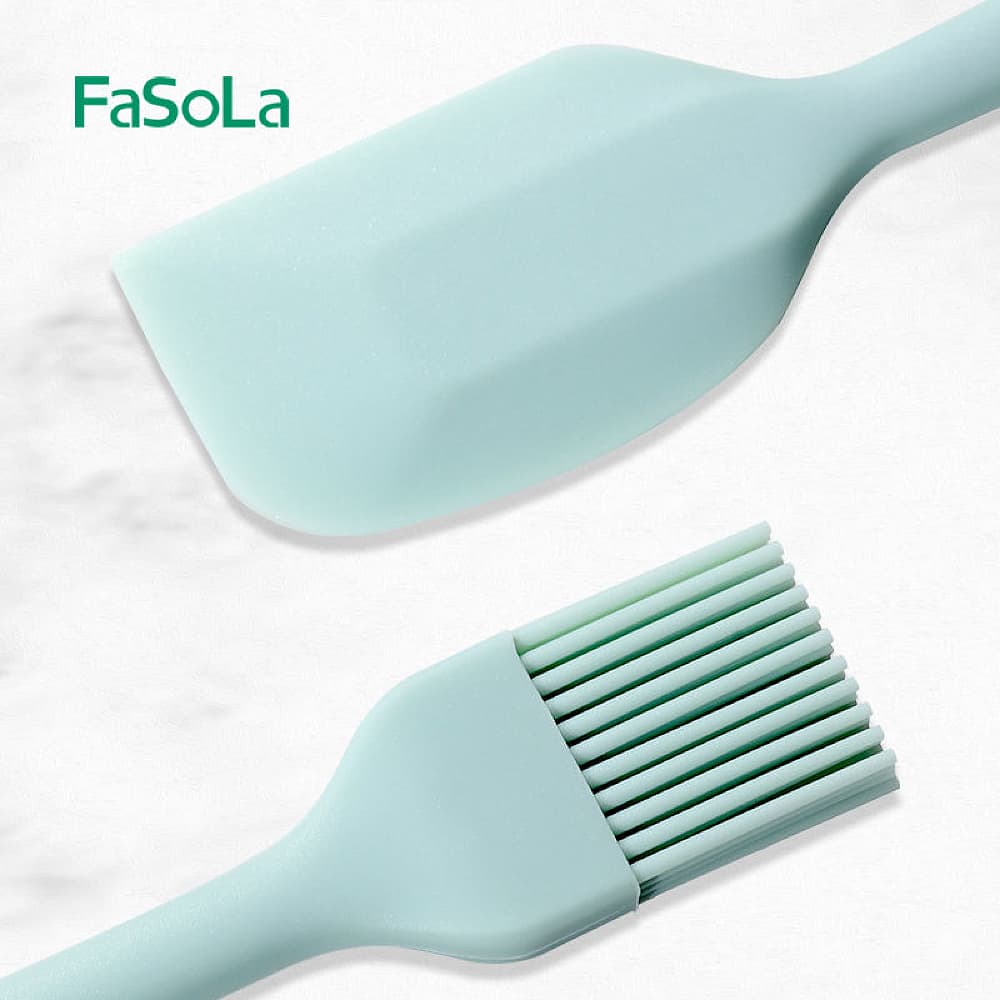 FaSoLa Silicone Brush and Spatula Set - Olive Green - Image 7