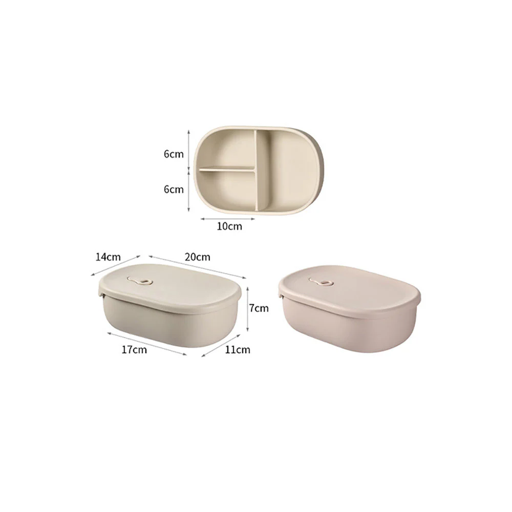 Fasola Silicone Divided Lunch Box - Gray - Image 5