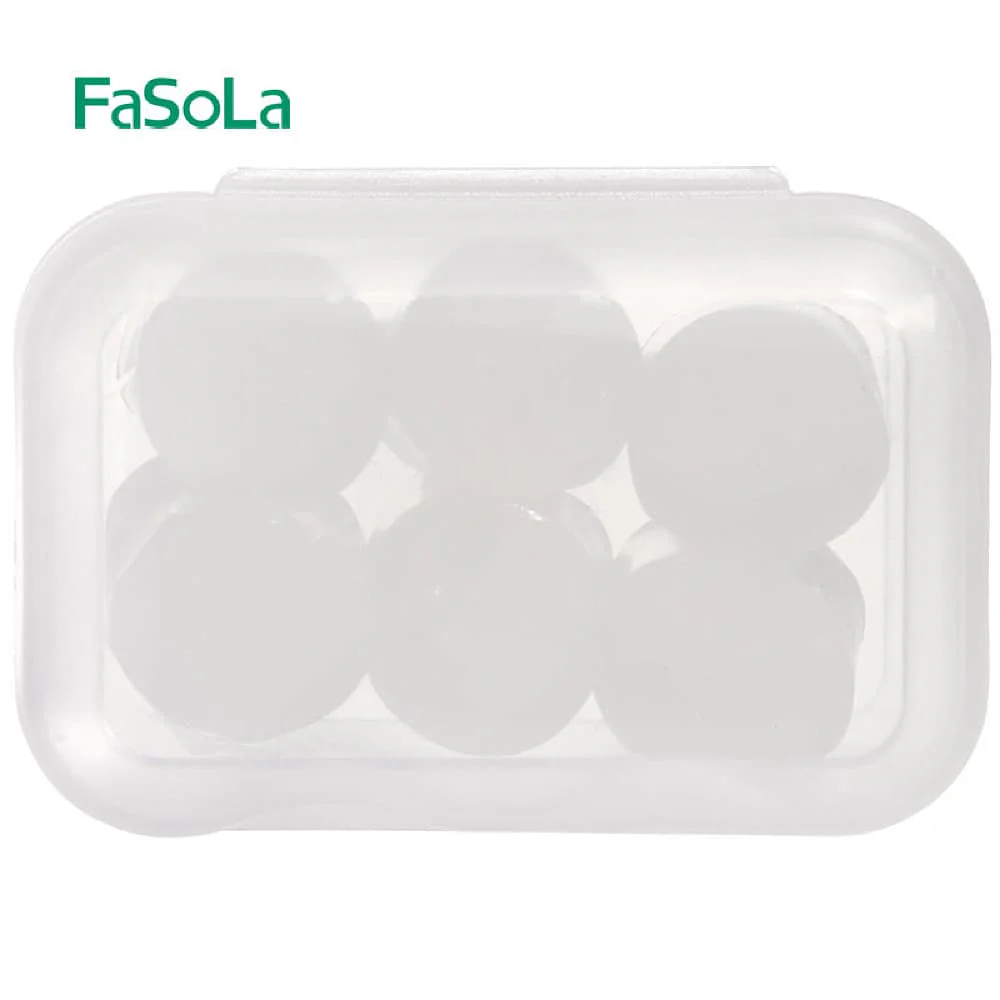 FaSoLa Silicone Earplugs - White, 6 Pieces - Image 7