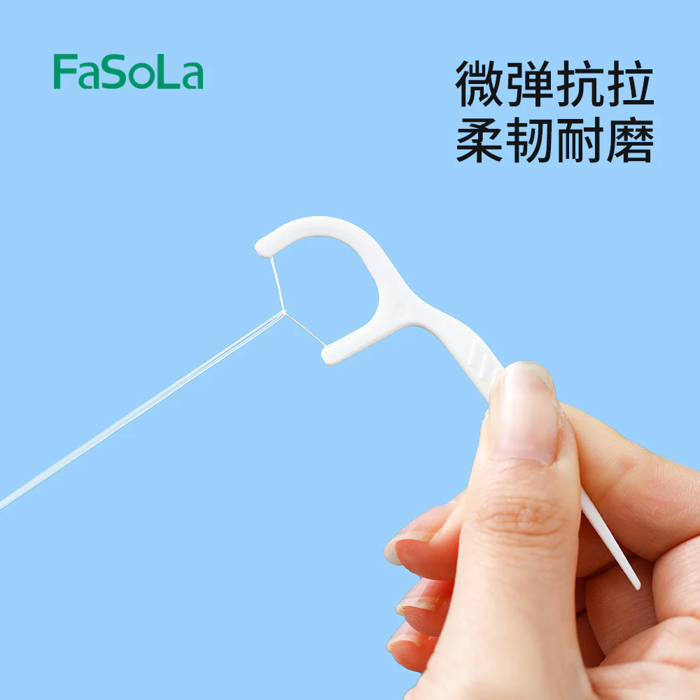 FaSoLa Silky Floss Picks White - 50 Pack - Image 3