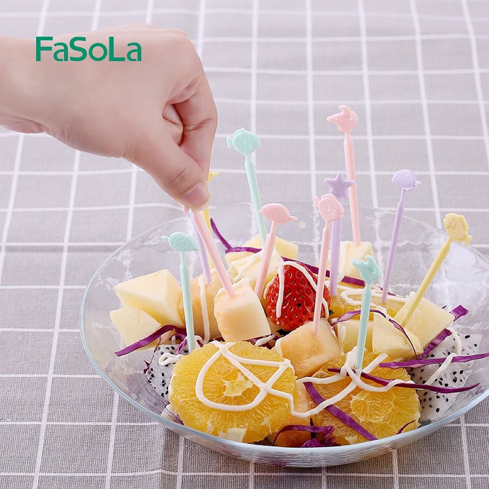FaSoLa Simple and Stylish Animal Fruit Picks - Multicolor, 8.4cm - Image 2