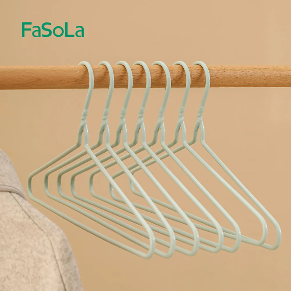 FaSoLa Simple Clothes Hangers - Light Blue, Pack of 10 - Image 2