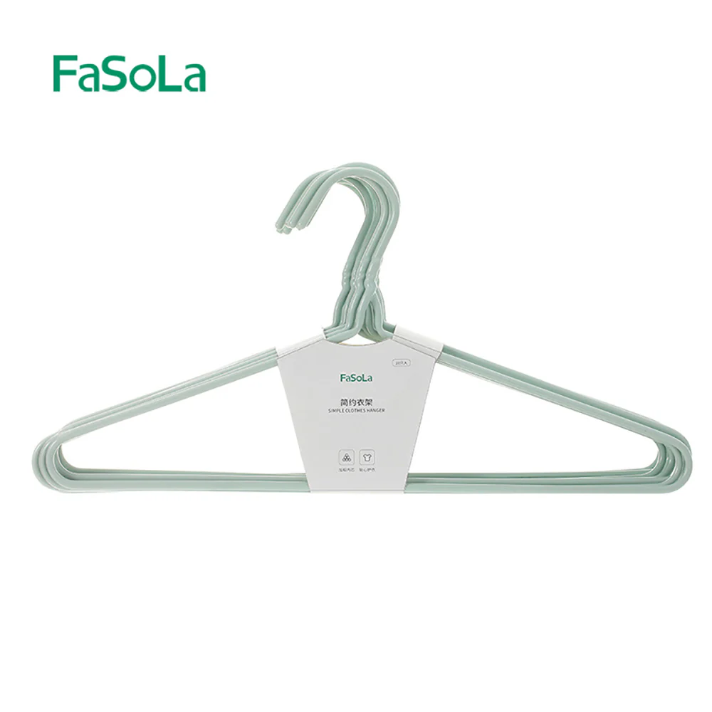 FaSoLa Simple Clothes Hangers - Light Blue, Pack of 10 - Image 5