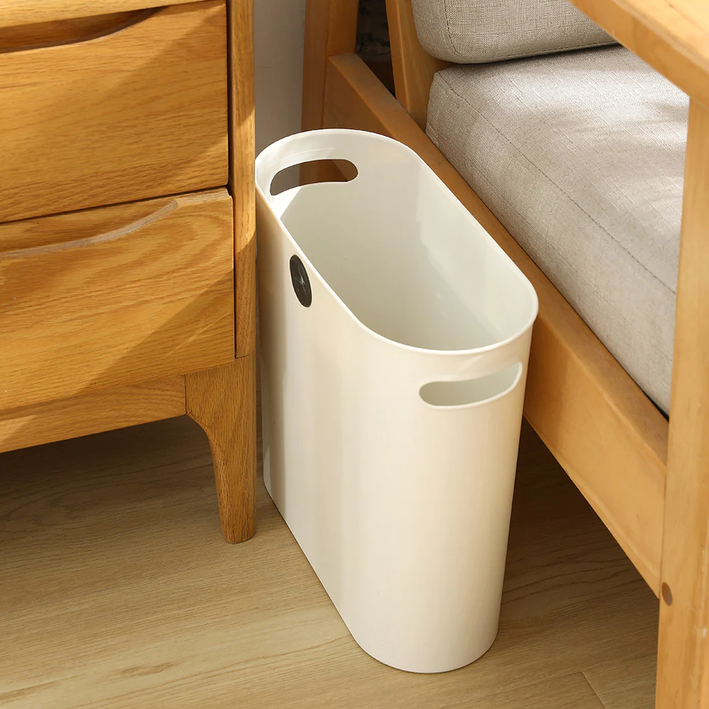 Fasola Slim Trash Can - 31.5*13.5*29.5cm, White - Image 2