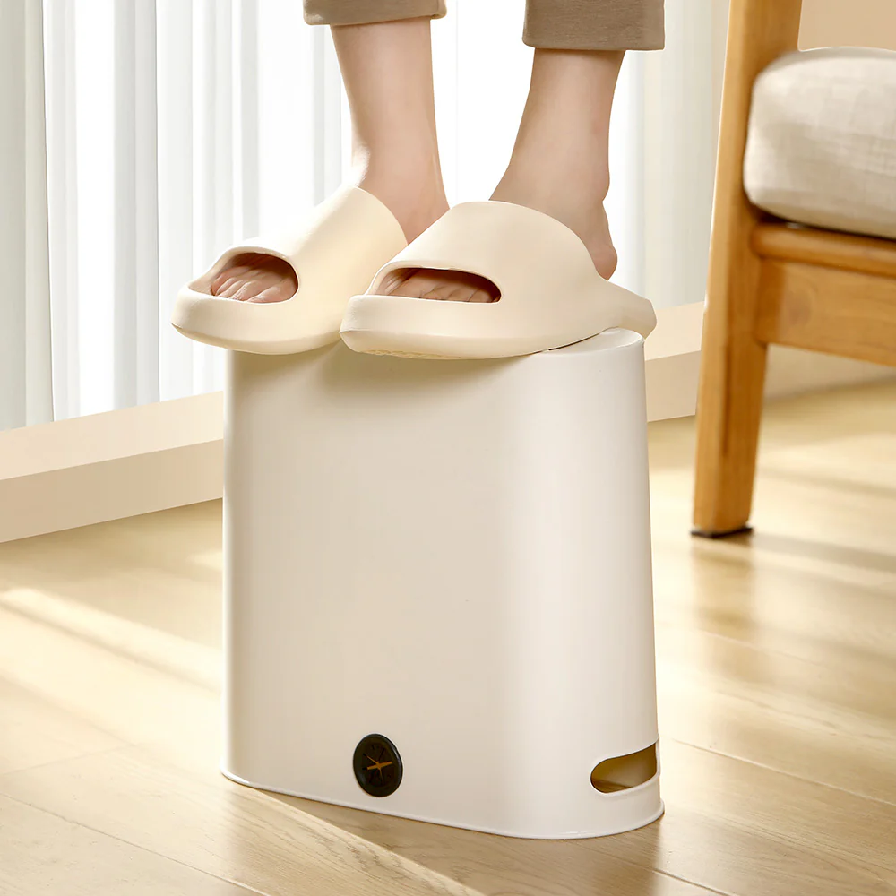Fasola Slim Trash Can - 31.5*13.5*29.5cm, White - Image 4