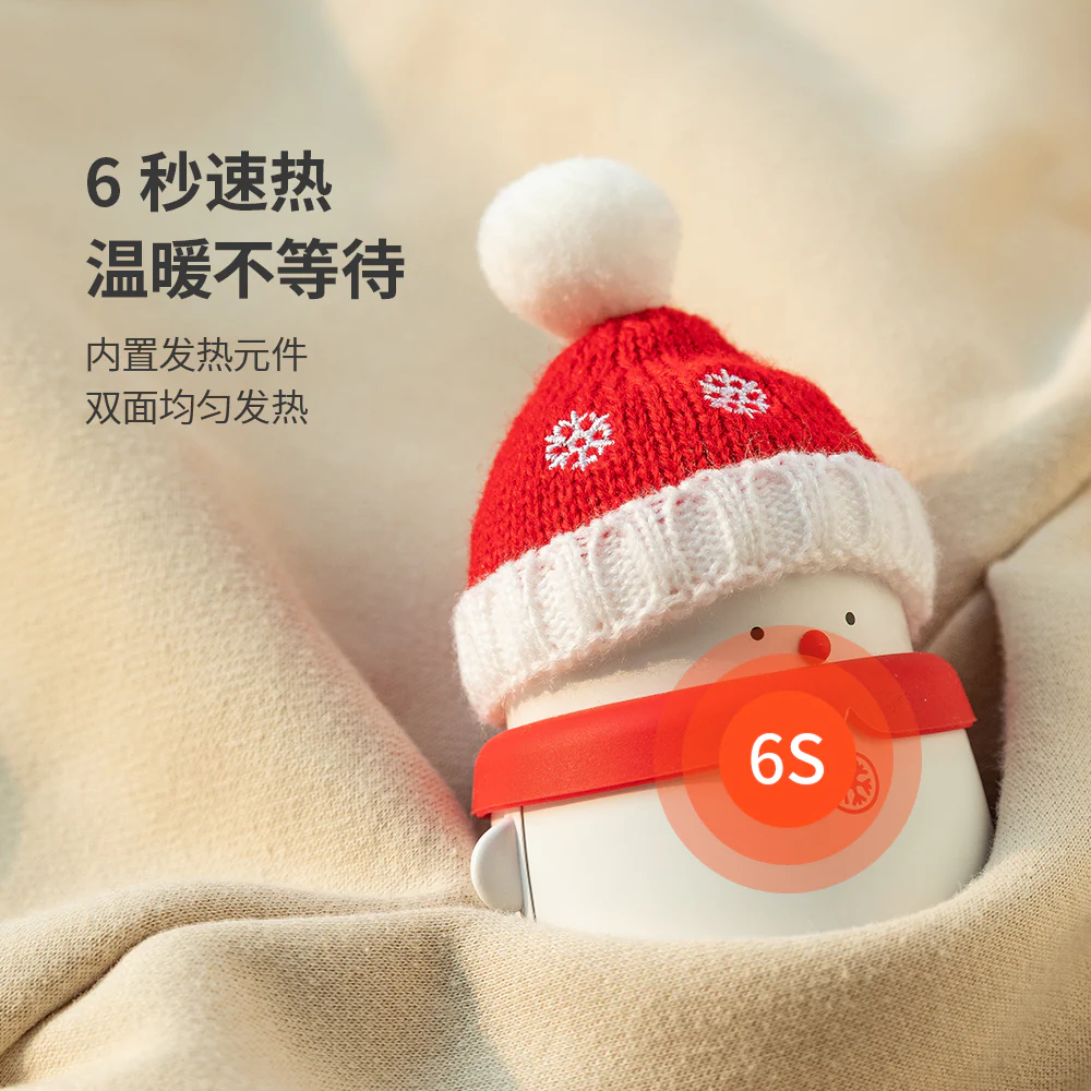 Fasola Snowman Hand Warmer & Power Bank - Red - Image 2