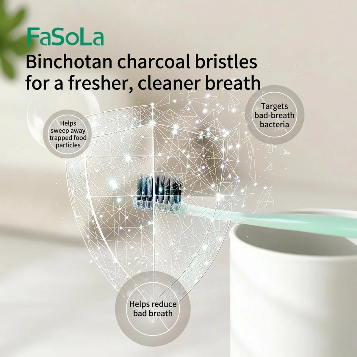 FaSoLa Soft Bristle Gum Care Toothbrushes - 8 Pack, Assorted Colors - Image 2