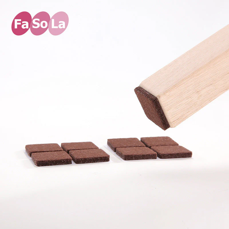 FaSoLa Square Felt Table Leg Pads - Small, 16 Pieces, 2.7*0.5cm X3 - Image 2