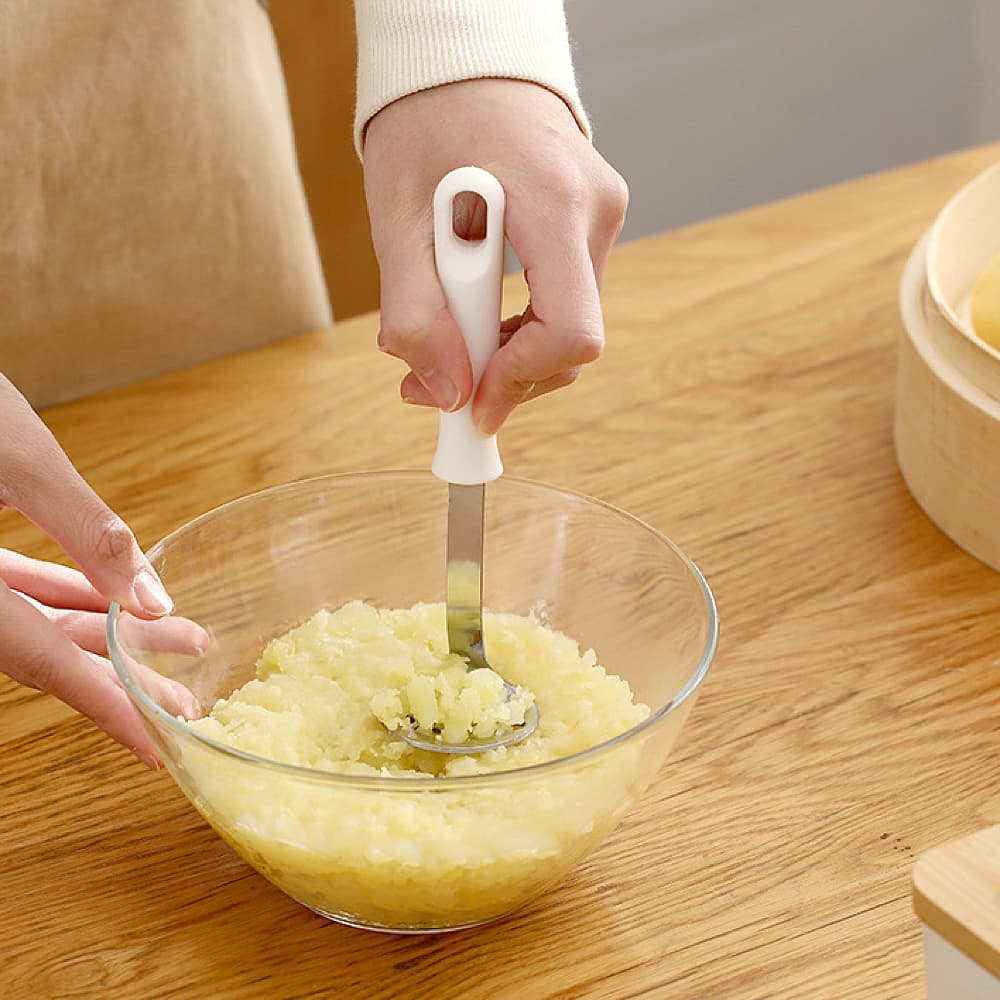 FaSoLa Stainless Steel Food Masher - White