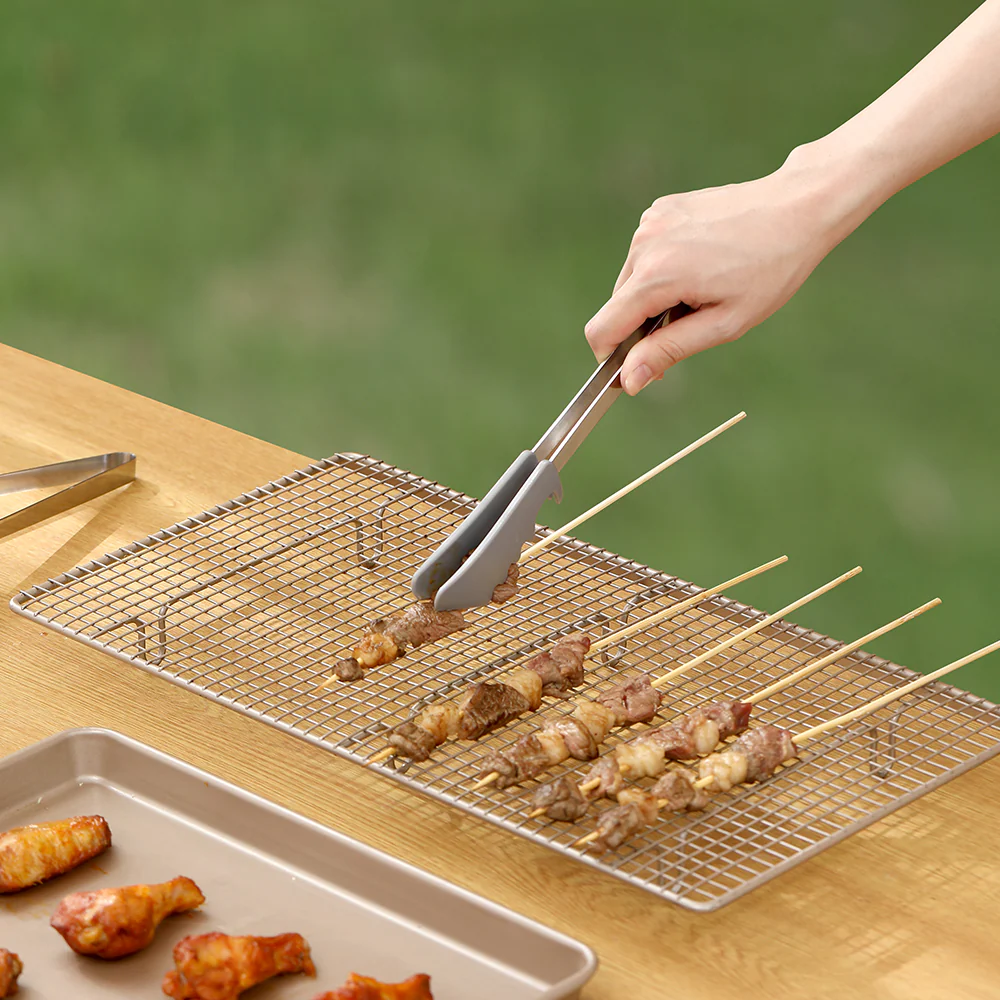 FaSoLa Stainless Steel Food Tongs - Grey - Image 2