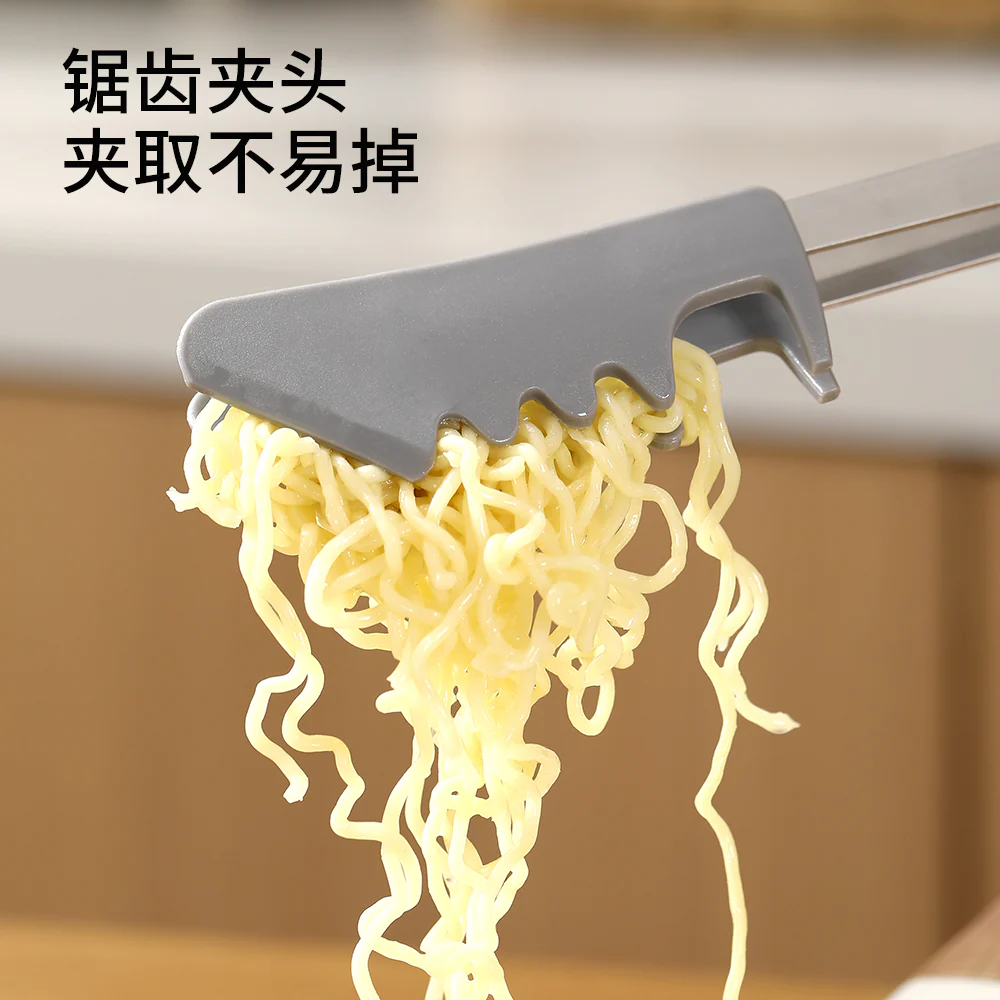 FaSoLa Stainless Steel Food Tongs - Grey - Image 3