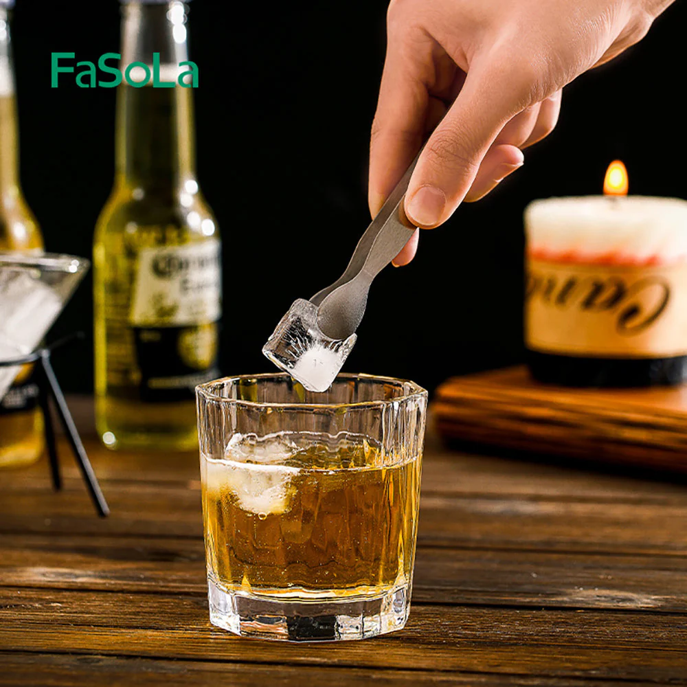 FaSoLa Stainless Steel Ice Tongs X3 - Image 4