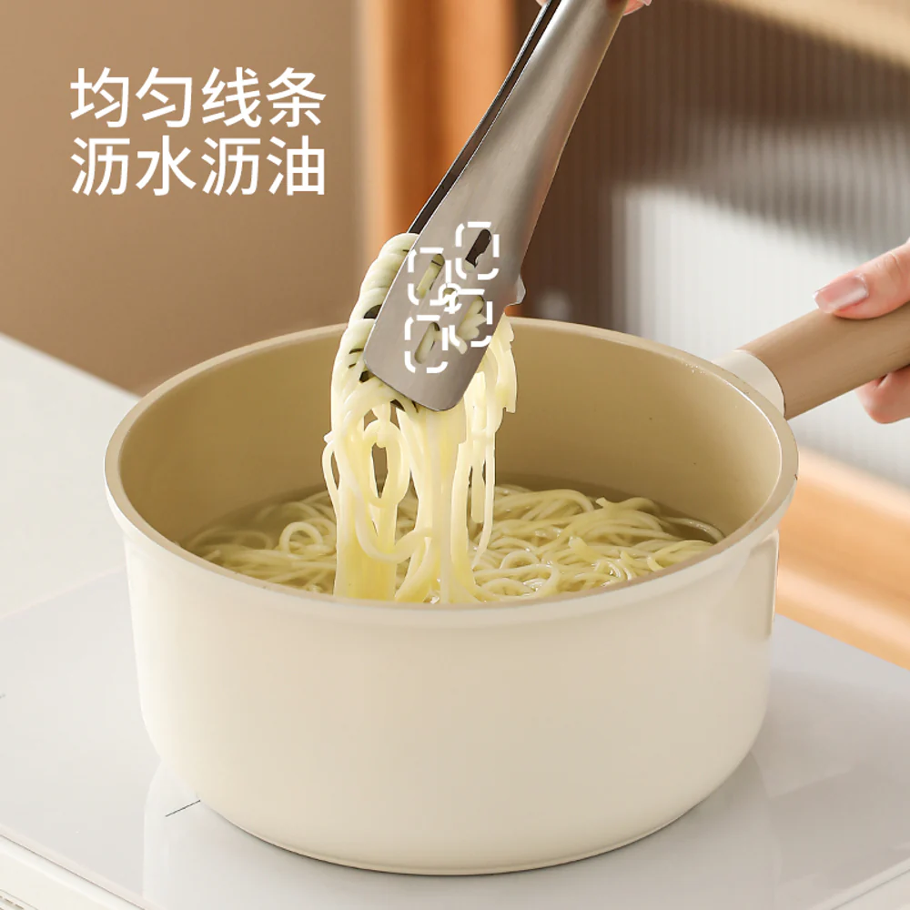 FaSoLa Stainless Steel Kitchen Tongs – Self-Standing, Brushed Finish - Image 3