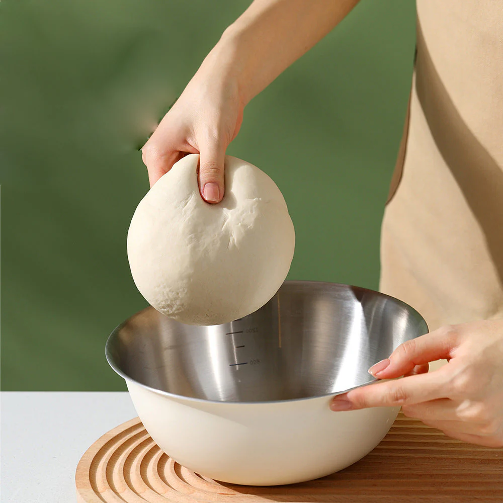 FaSoLa Stainless Steel Mixing Bowl - Milk White - Image 2