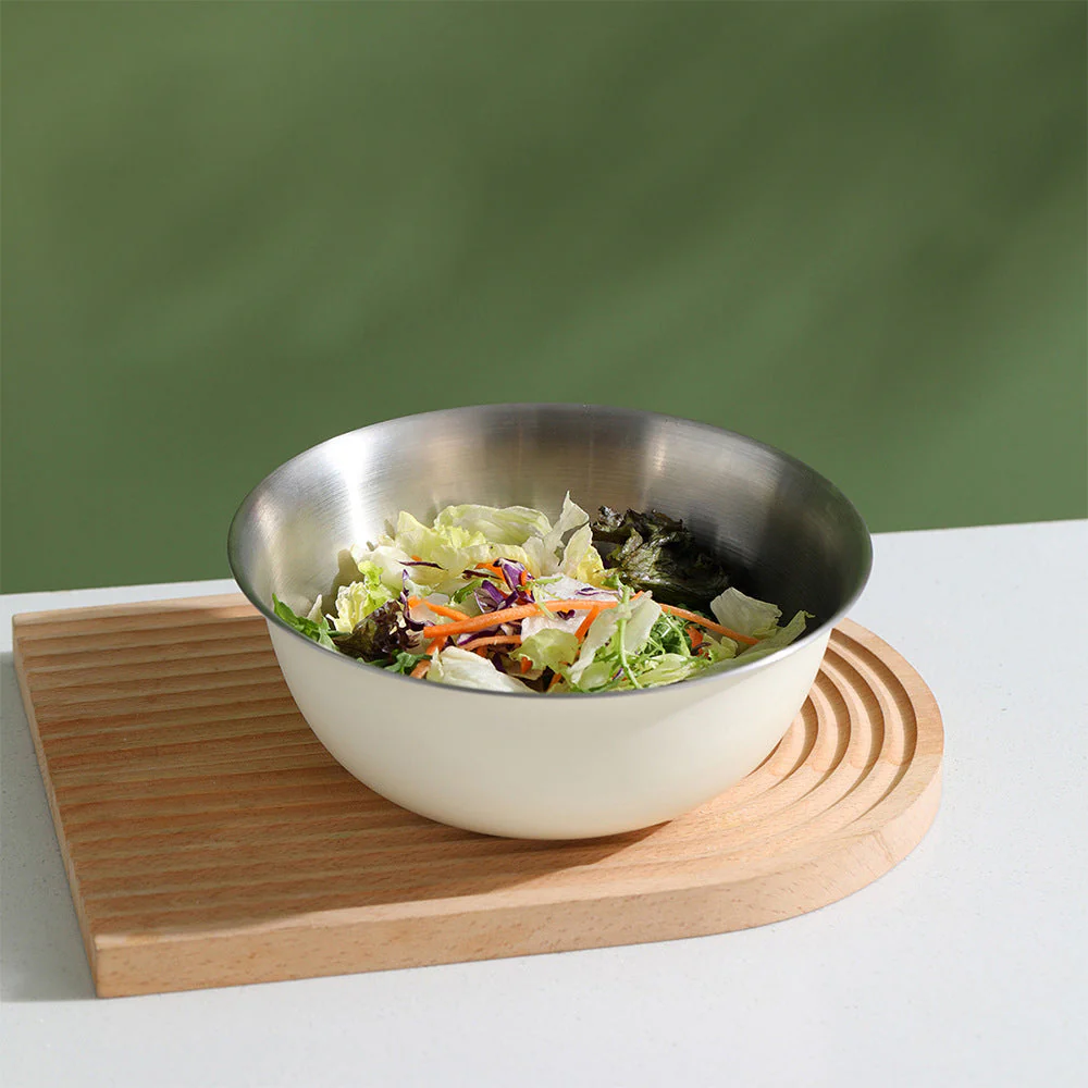 FaSoLa Stainless Steel Mixing Bowl - Milk White - Image 4