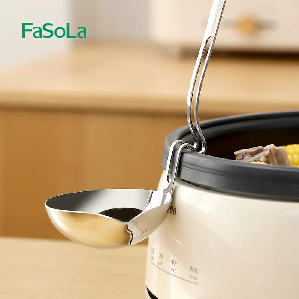 FaSoLa Stainless Steel Oil Strainer Ladle - 34*9.5cm - Image 4