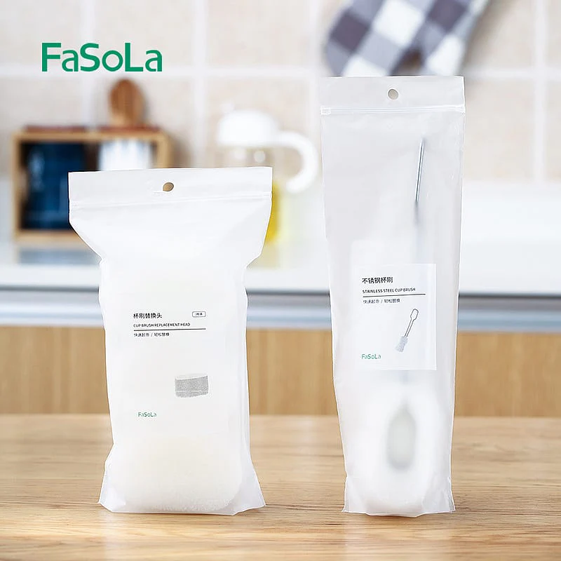 FaSoLa Stainless Steel Short Handle Cup Brush - 24.5cm - Image 5