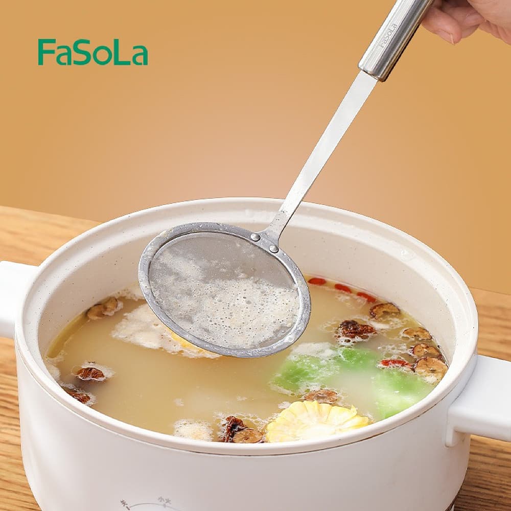 FaSoLa Stainless Steel Skimmer Spoon - 31.4*10cm