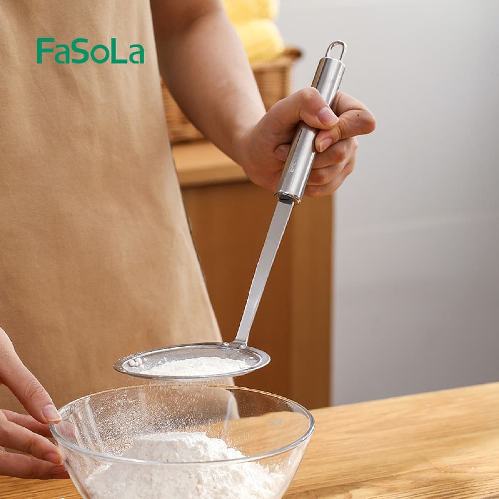 FaSoLa Stainless Steel Skimmer Spoon - 31.4*10cm - Image 3