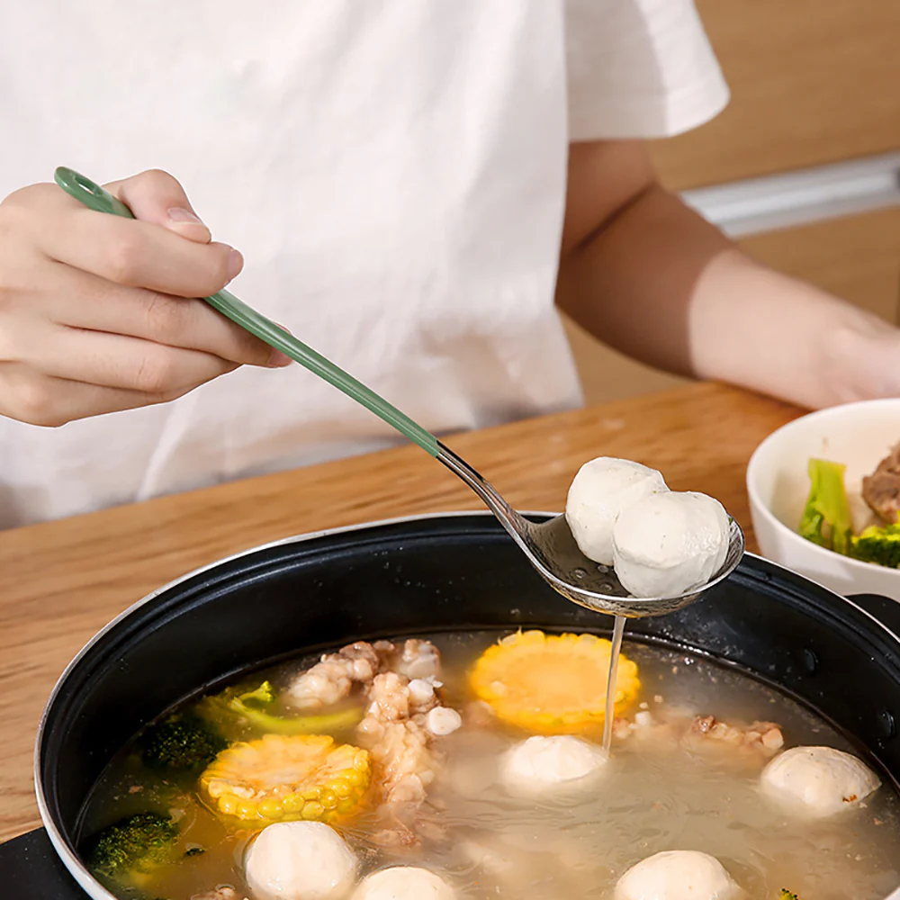 FaSoLa Stainless Steel Slotted Spoon - Green
