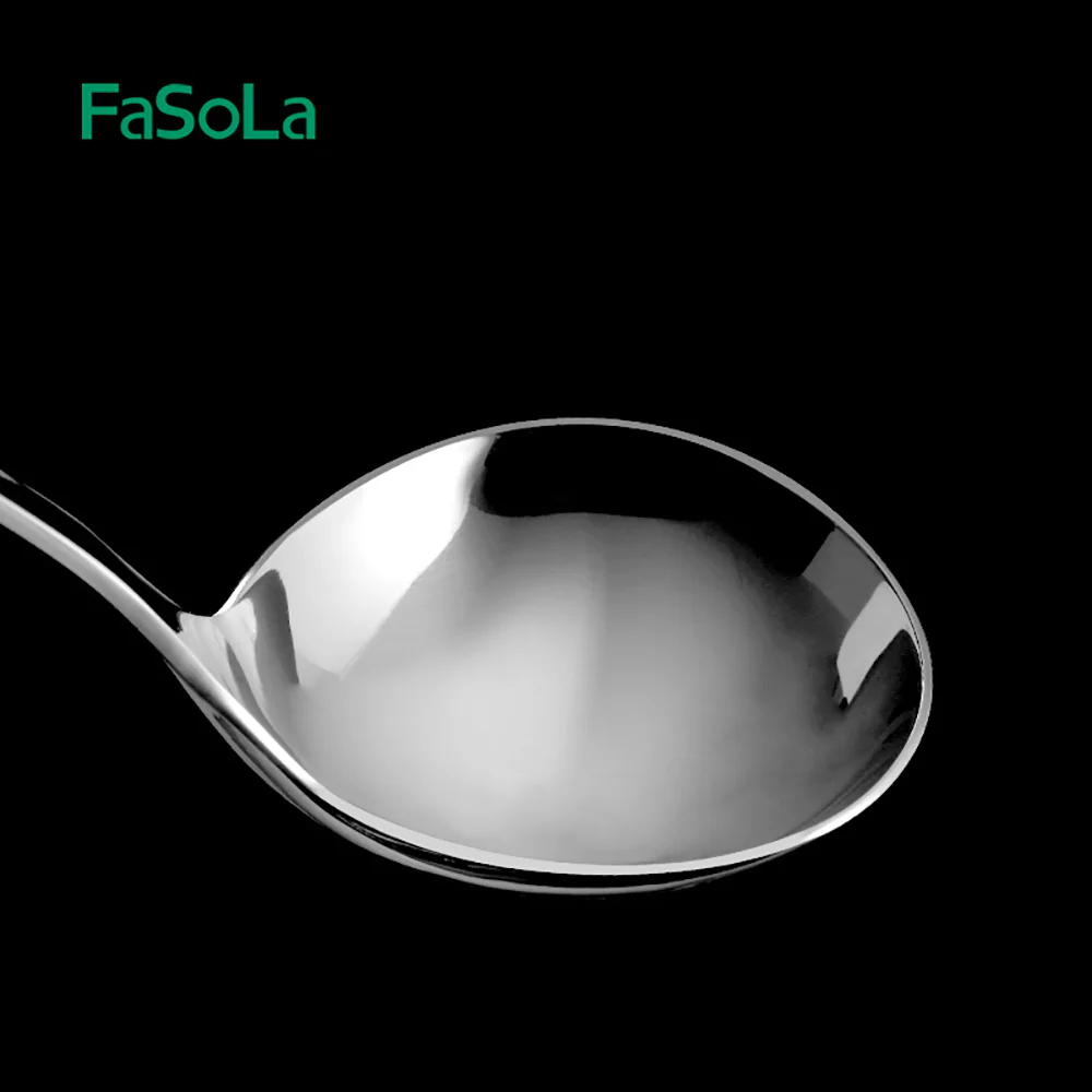 FaSoLa Stainless Steel Slotted Spoon - Steel Color - Image 3