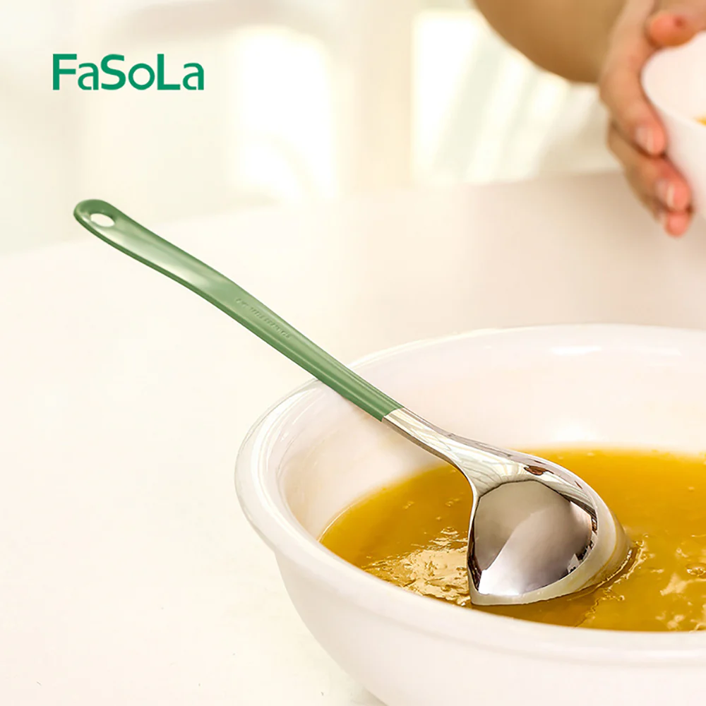 FaSoLa Stainless Steel Soup Ladle - Green - Image 3