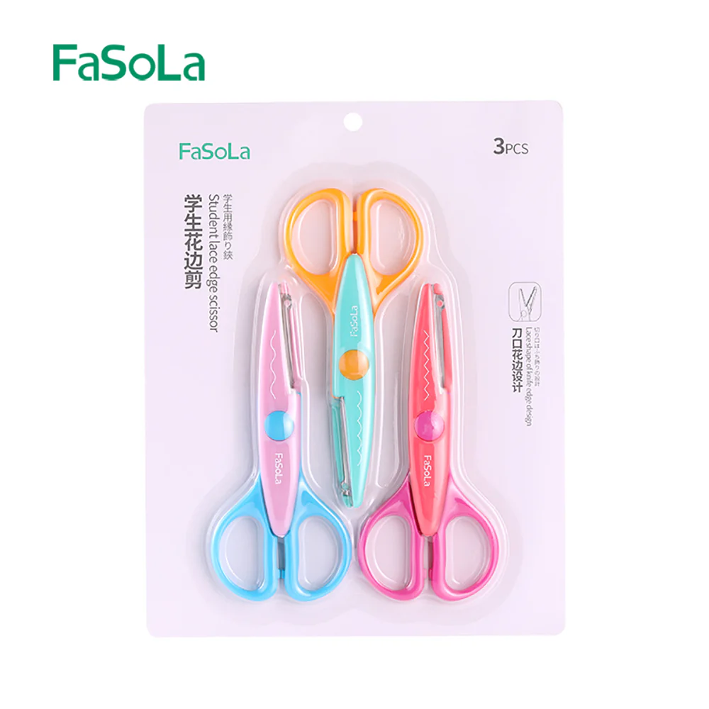 FaSoLa Student Decorative Edge Scissors Set - 3 Pieces - Image 3