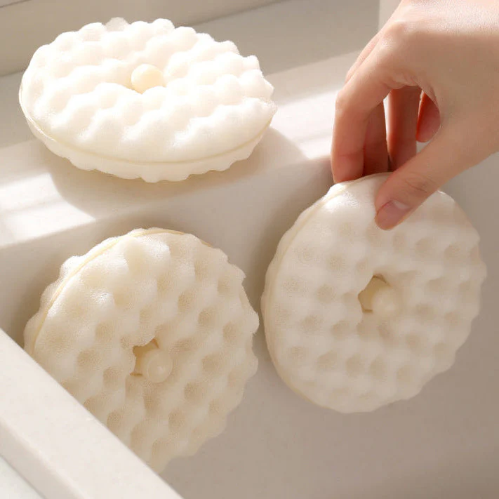 FaSoLa Suction Dish Brush with 1 Suction Cup and 2 Sponges - Beige X3 - Image 3