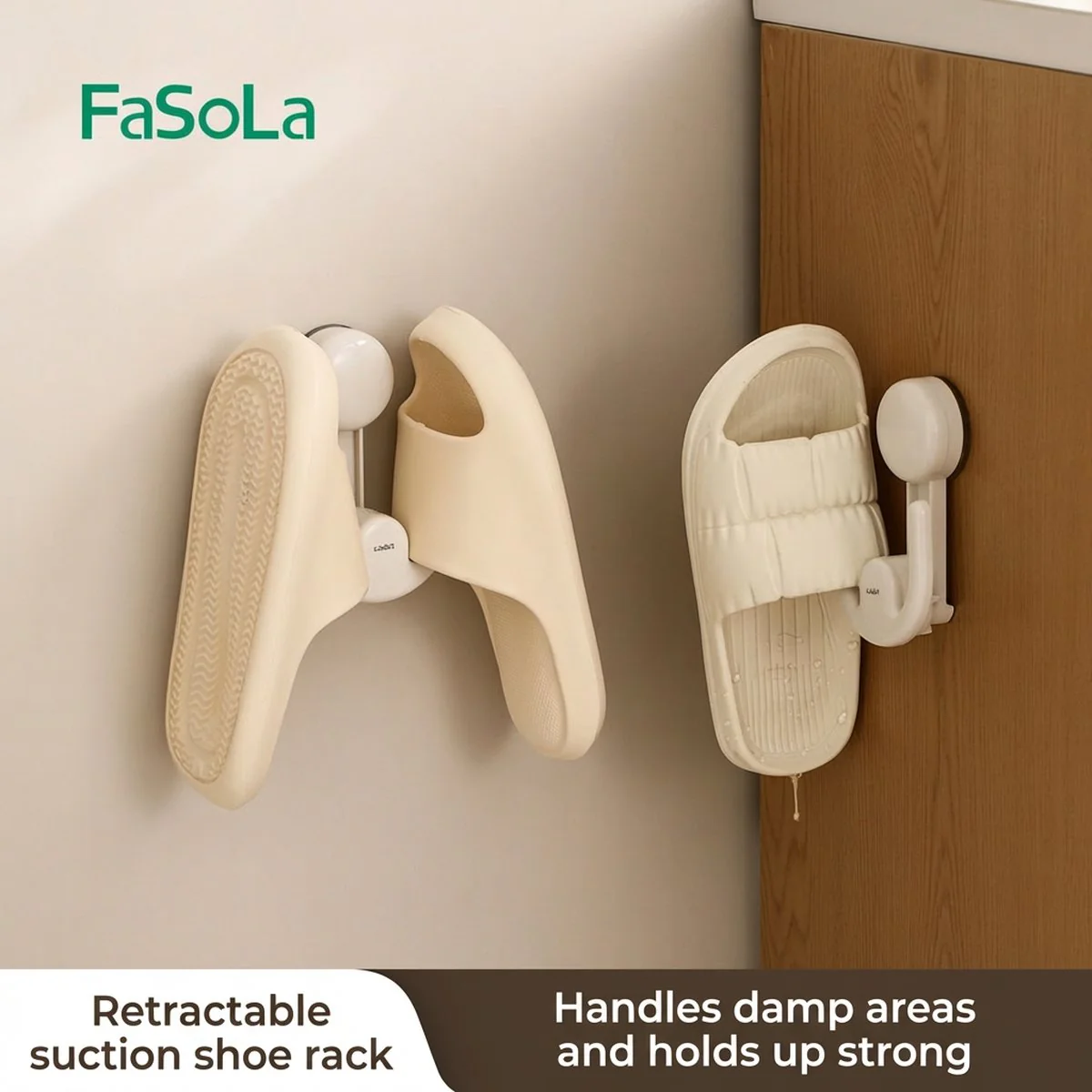 FaSoLa Suction-Mounted Extendable Shoe Holder – White - Image 3
