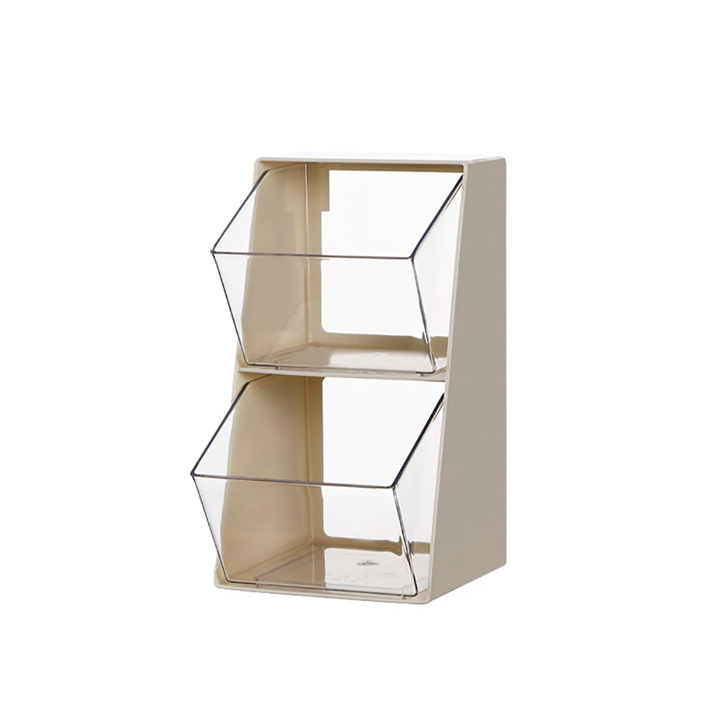 FaSoLa Tea Bag Organizer Box - Ivory, 2 Compartments - Image 2