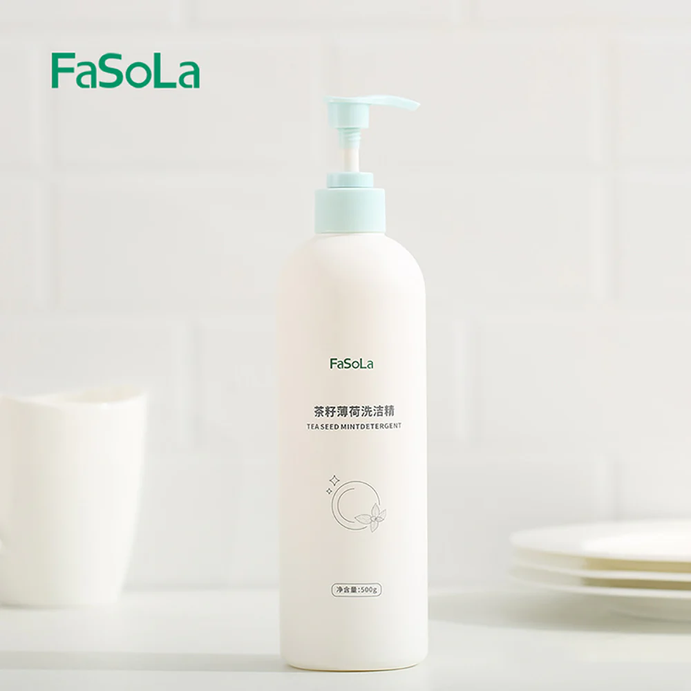 FaSoLa Tea Seed Mint Detergent with Light Blue Pump - 500g - Image 4