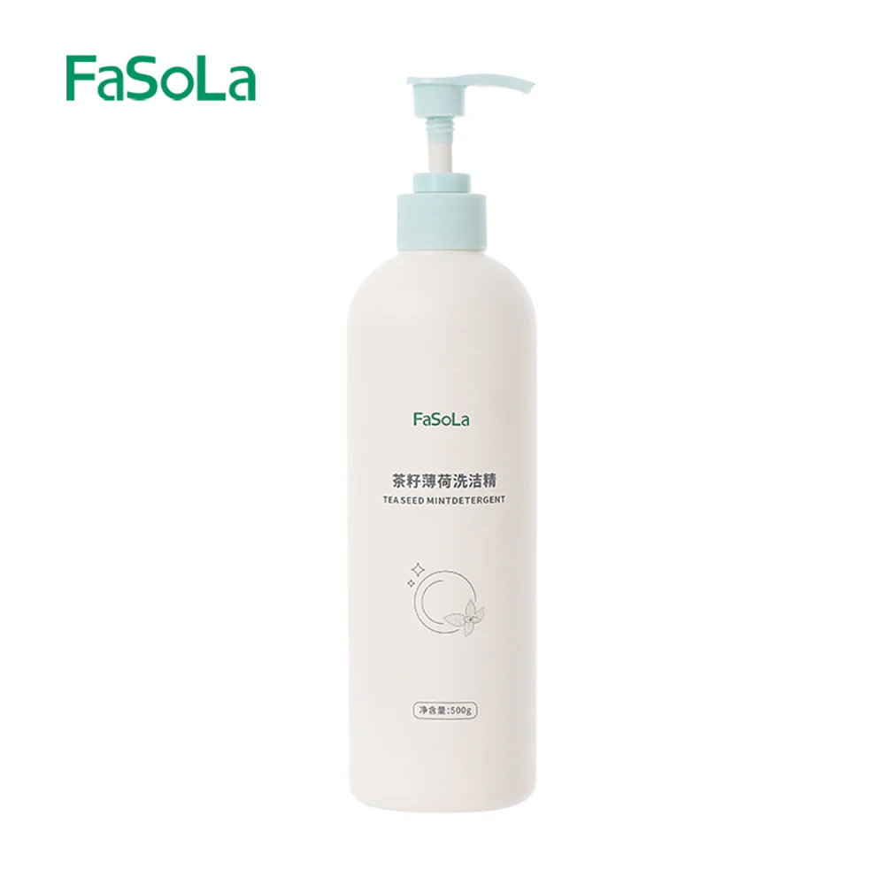 FaSoLa Tea Seed Mint Detergent with Light Blue Pump - 500g - Image 5